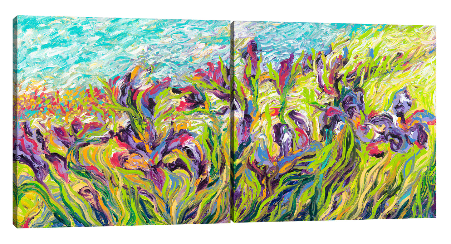 Irises by Iris (Diptych) | Canvas Print