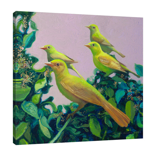 Luminous Lemon Finches