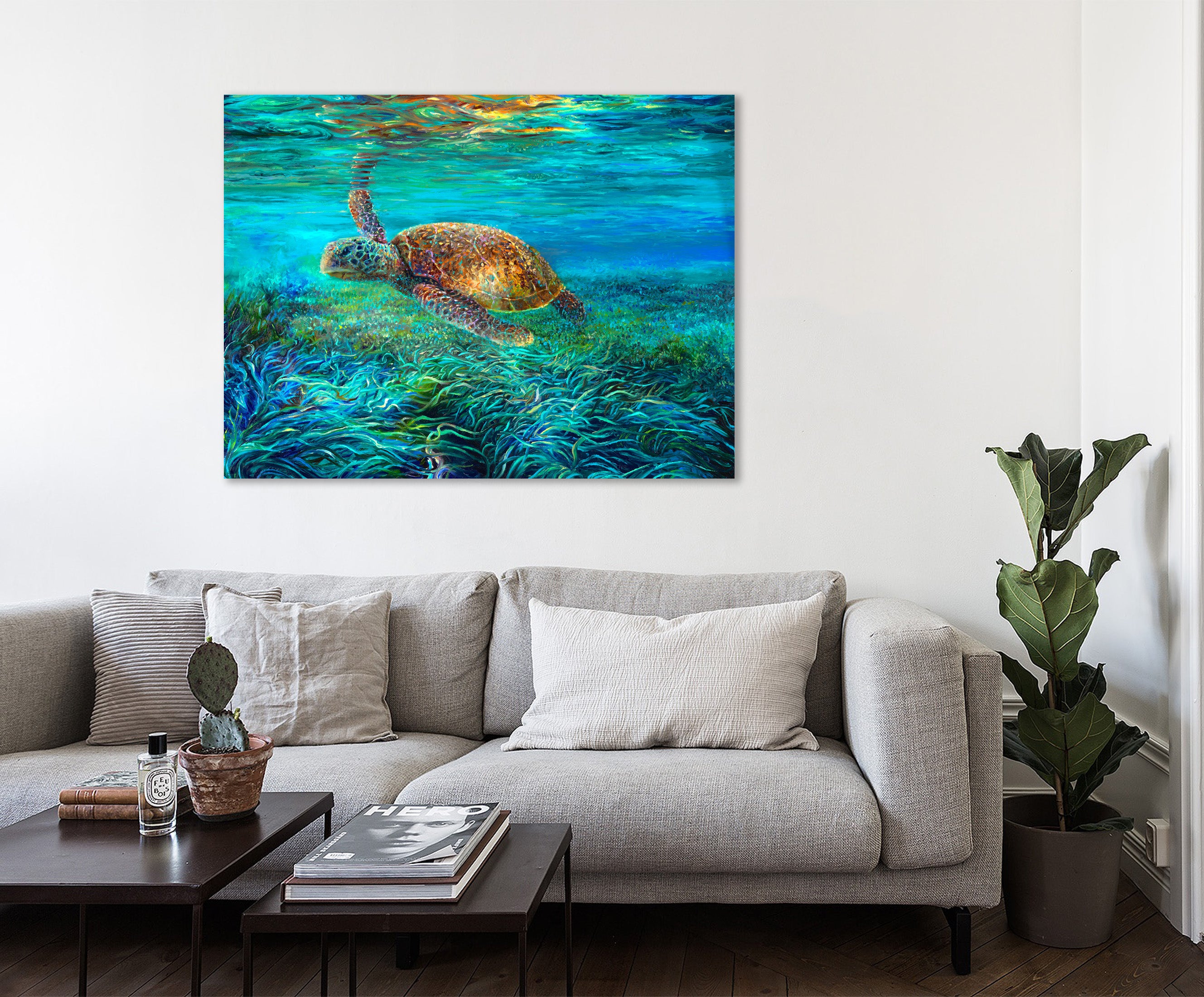 Blades Turtle by Iris Scott - Gallery Wrapped Canvas Print