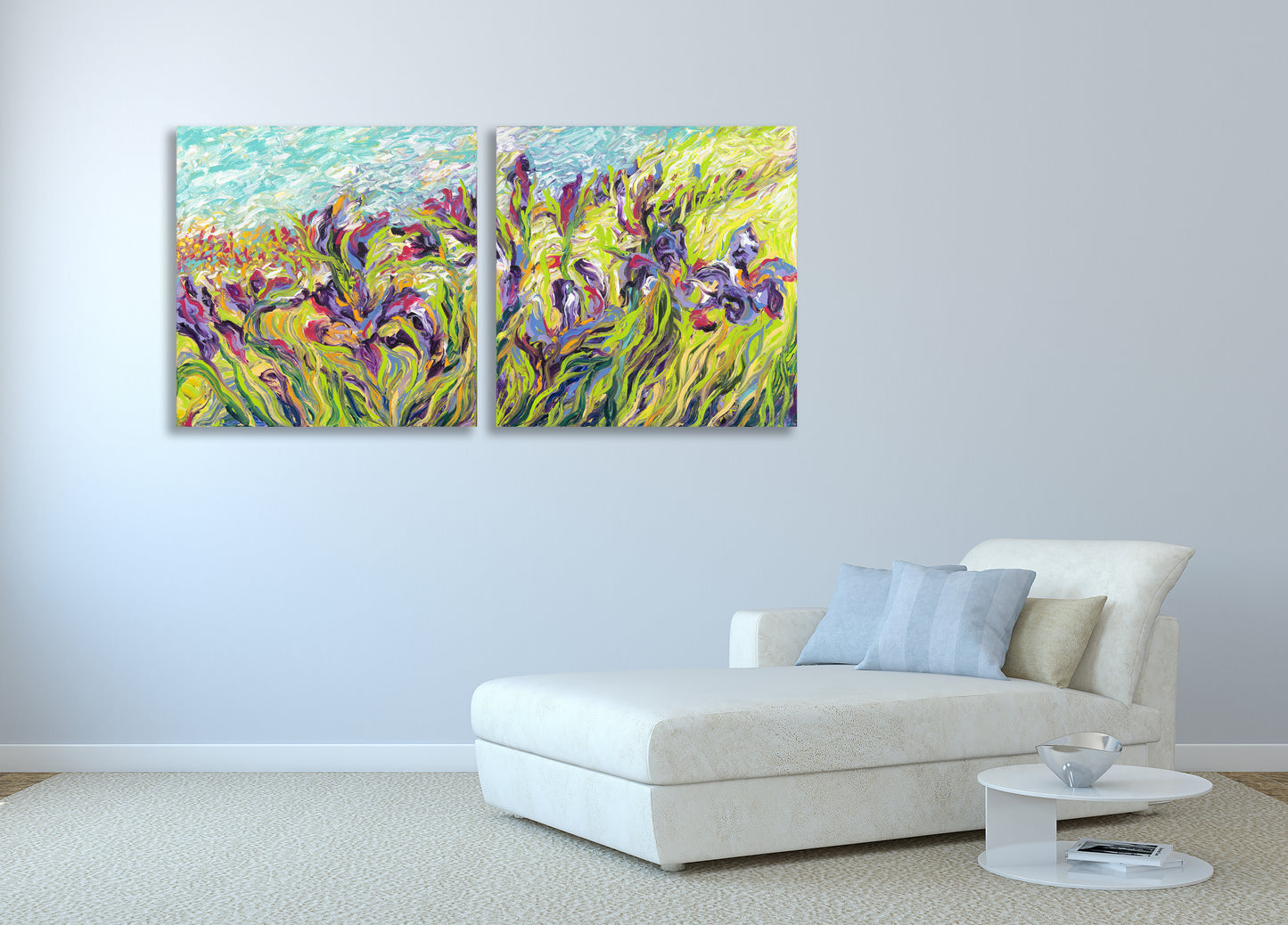 Irises by Iris (Diptych) | Canvas Print