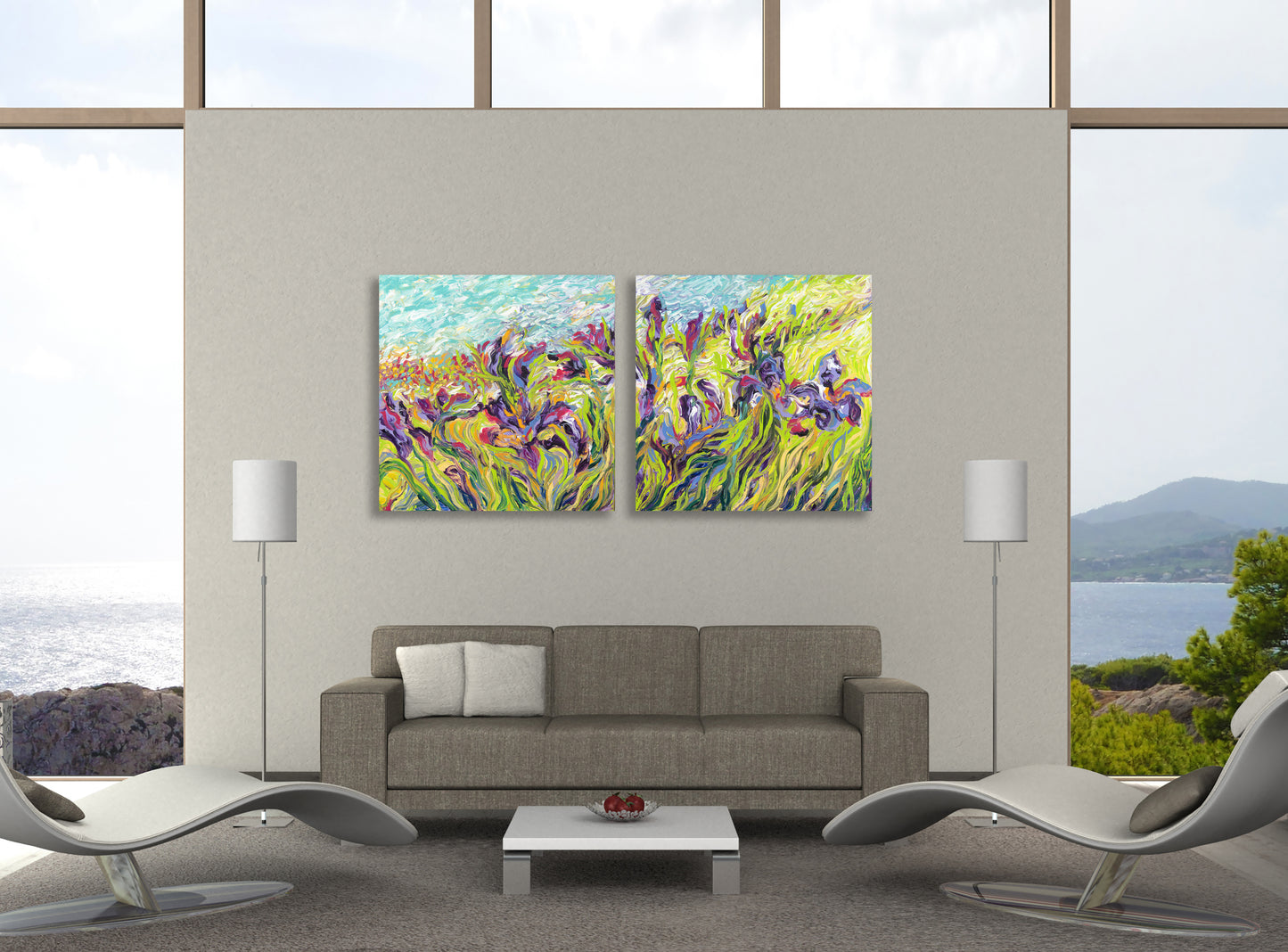 Irises by Iris (Diptych) | Canvas Print