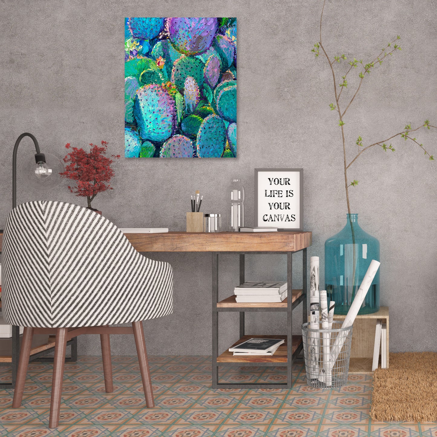 Prickly Pear Elsewhere | Canvas Print